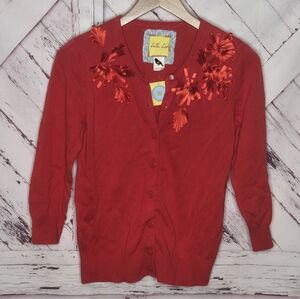 🦄Bella Bird Valentine's Day Holiday Buttoned Down Sweater Cardigan